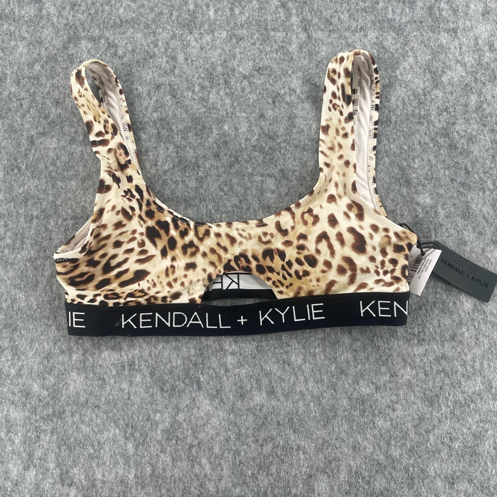 Kendall and Kylie Cheetah Swimsuit Top Size Medium